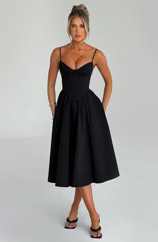 ROBE MIDI MARIELLA - NOIRE