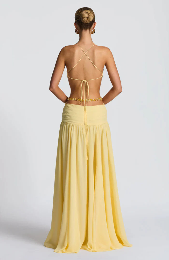 ROBE MAXI INDIANNA - JAUNE