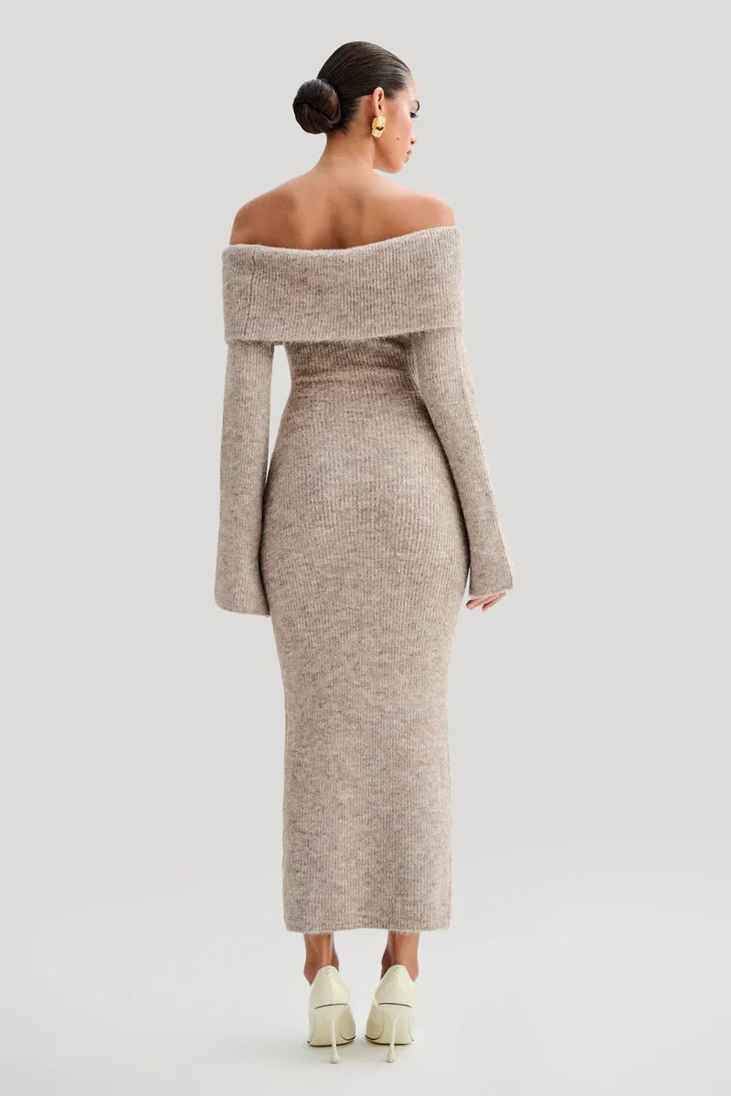 TALIA OFF-SHOULDER KNIT DRESS