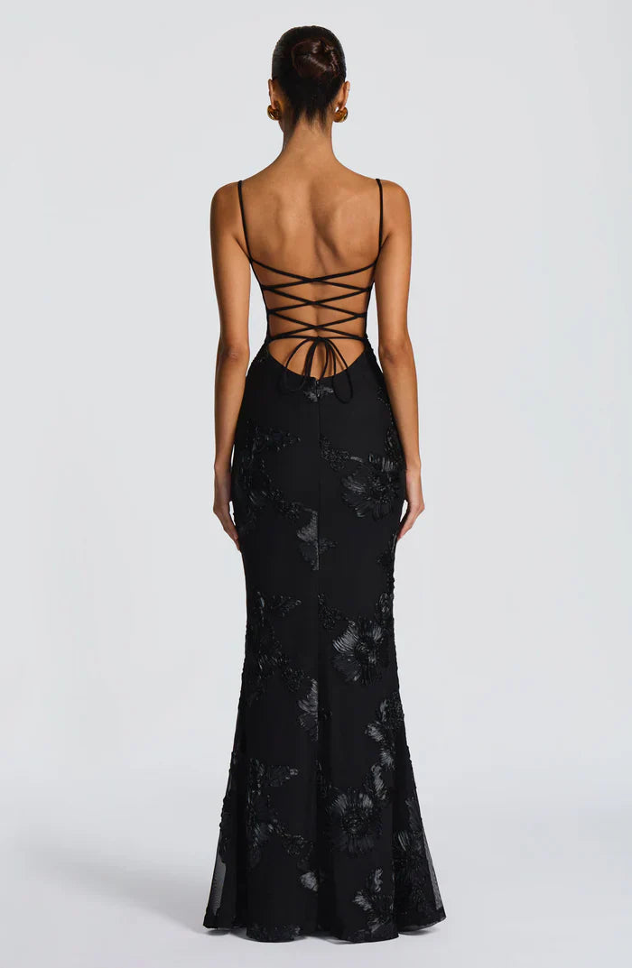 ROBE MAXI NEFERTITI - NOIRE