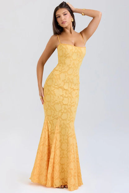 ROBE MAXI JUNIPER - JAUNE