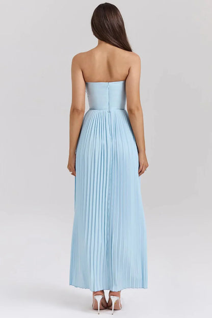 ROBE MAXI HELENA - BLEU CLAIR