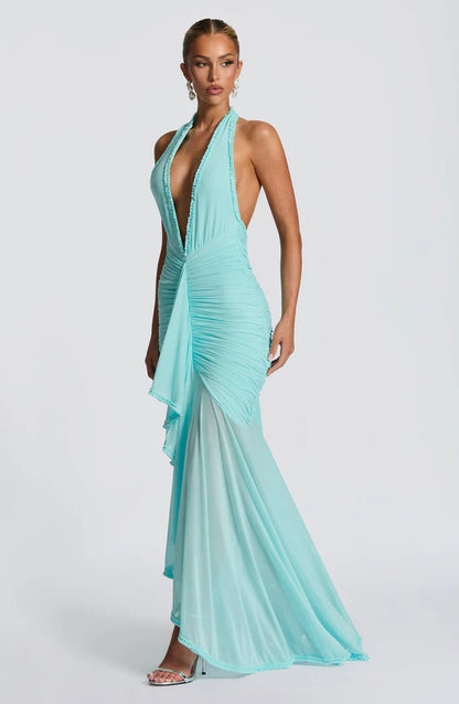 ROBE MAXI ONSI - AQUA