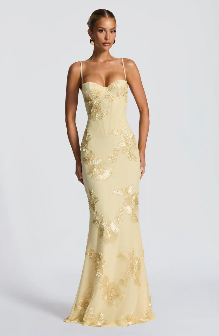 ROBE MAXI NEFERTITI - JAUNE