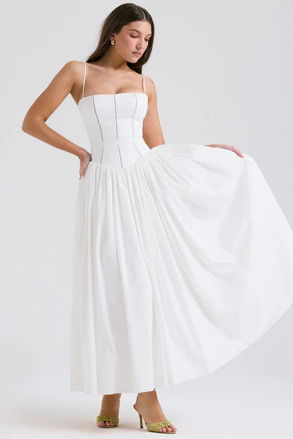 ROBE MIDI NYLA - BLANCHE