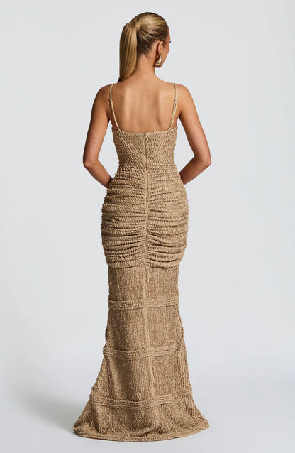 ROBE LYSANDRA MAXI - BEIGE