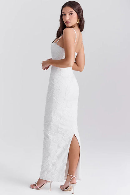 ROBE MAXI LYRA - BLANCHE