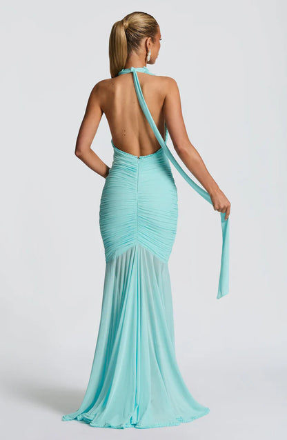 ROBE MAXI ONSI - AQUA