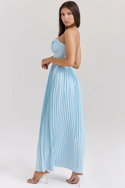 ROBE MAXI HELENA - BLEU CLAIR
