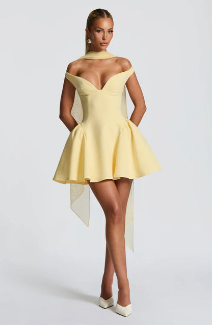 ROBE MINI MARLA - JAUNE 