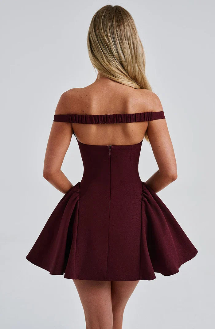 ROBE MINI MARLA - BOURGOGNE