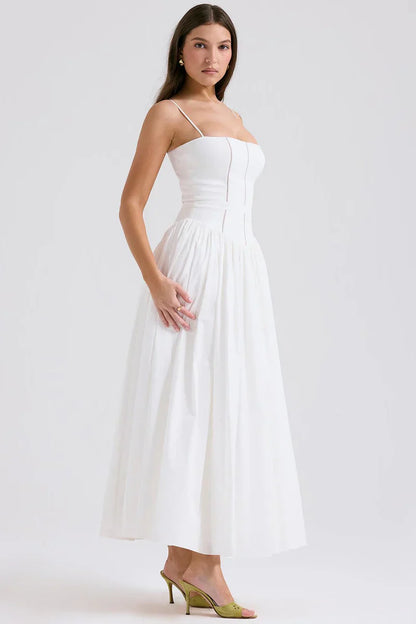 ROBE MIDI NYLA - BLANCHE