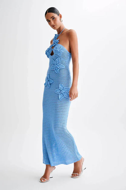 ROBE MAXI MELODY - BLEU