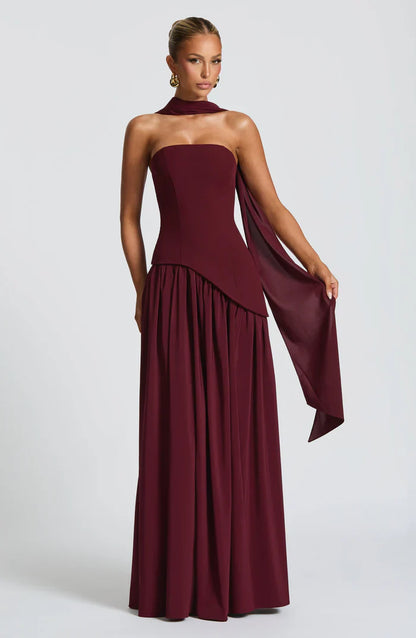 ROBE MAXI MALIYAH - BORDEAUX