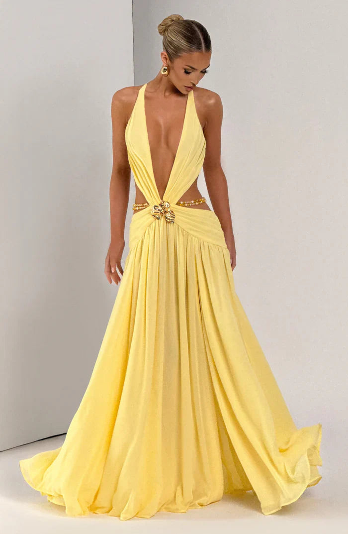 ROBE MAXI INDIANNA - JAUNE
