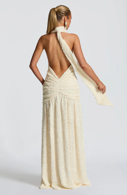 ROBE MAXI MINERVA - CRÈME
