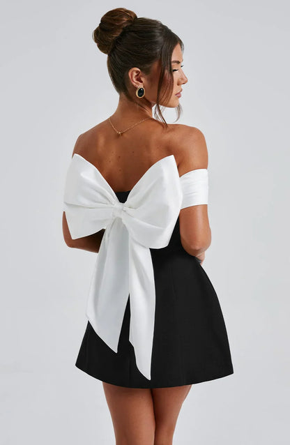 ROBE MINI NOIR BLOOM - NOIR 