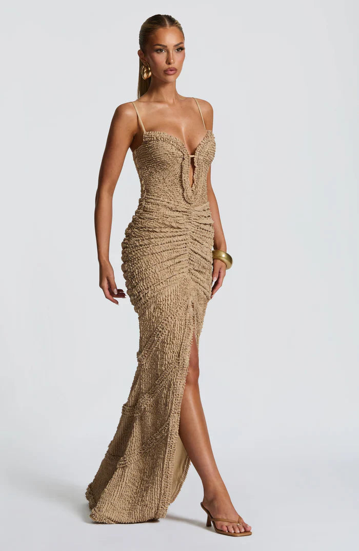 ROBE LYSANDRA MAXI - BEIGE