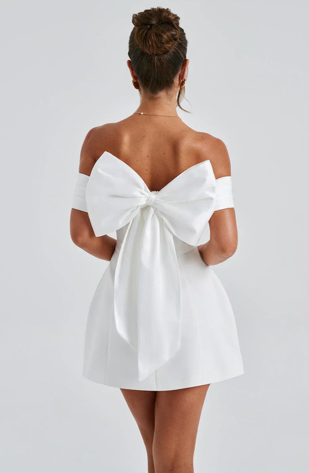 ROBE MINI NOIR BLOOM - BLANC 