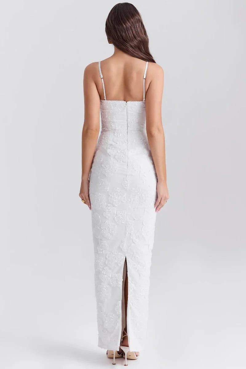 ROBE MAXI LYRA - BLANCHE