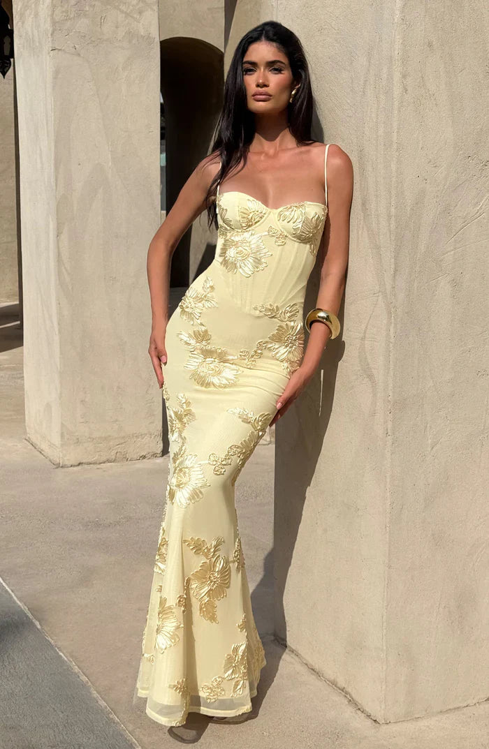 ROBE MAXI NEFERTITI - JAUNE
