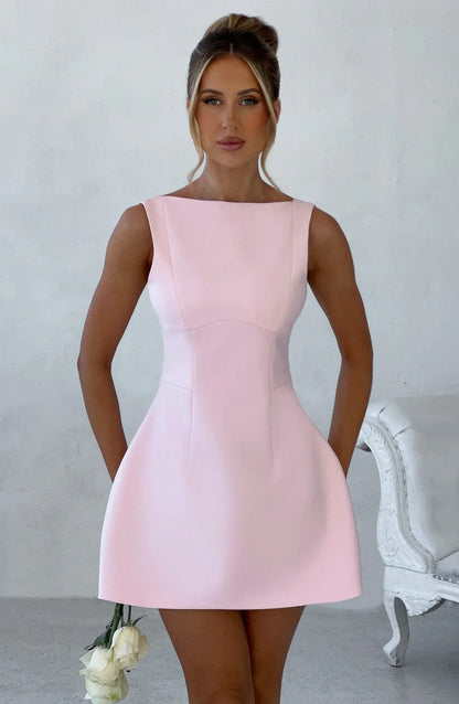 ROBE MINI DOS NU LILA - ROSE