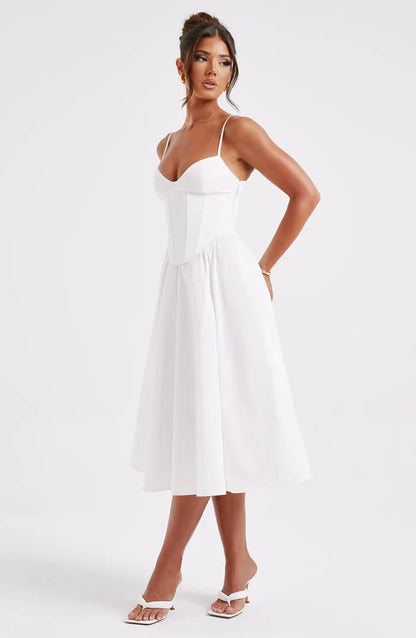 ROBE MIDI MARIELLA - BLANCHE