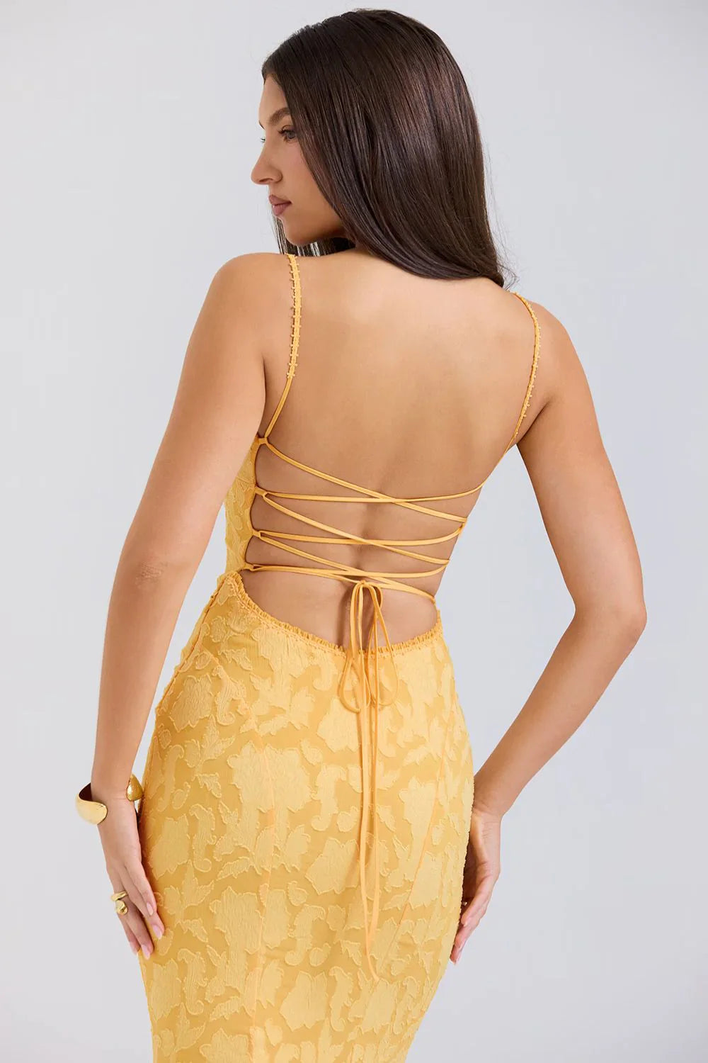 ROBE MAXI JUNIPER - JAUNE