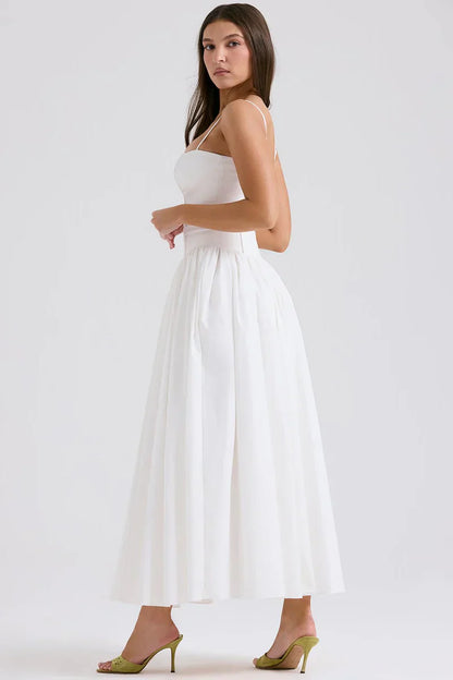 ROBE MIDI NYLA - BLANCHE