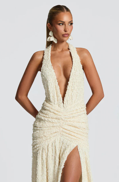 ROBE MAXI MINERVA - CRÈME