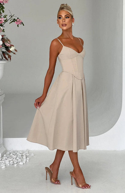 ROBE MIDI MARIELLA - BEIGE