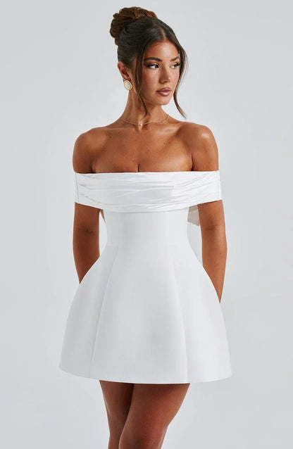 ROBE MINI NOIR BLOOM - BLANC 