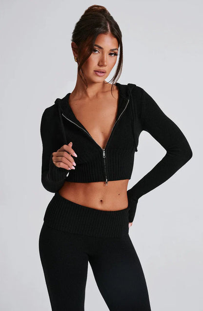 PORTIA KNIT SET - BLACK