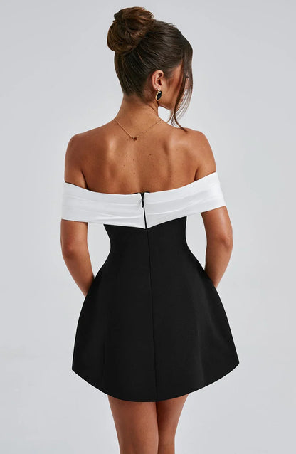 ROBE MINI NOIR BLOOM - NOIR 