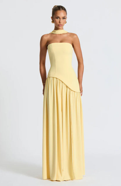 ROBE MAXI MALIYAH - JAUNE