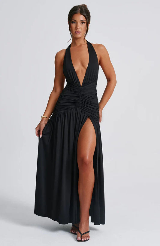 ROBE MAXI MELANIA - NOIRE