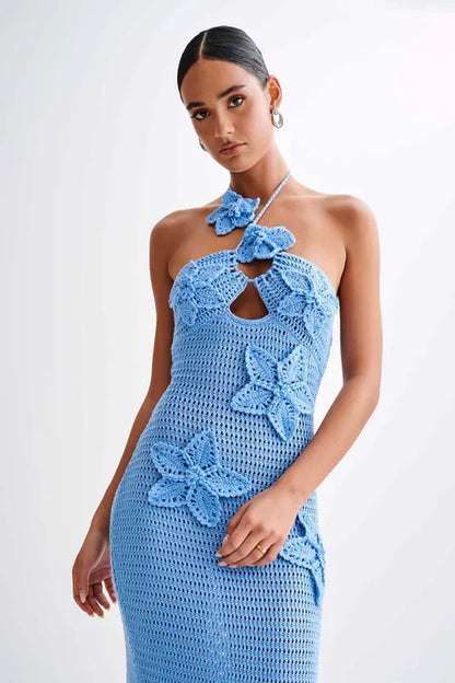 ROBE MAXI MELODY - BLEU
