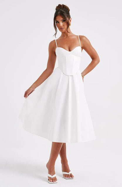ROBE MIDI MARIELLA - BLANCHE