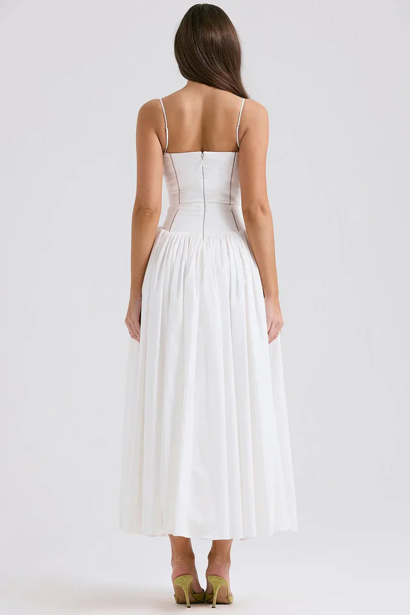 ROBE MIDI NYLA - BLANCHE