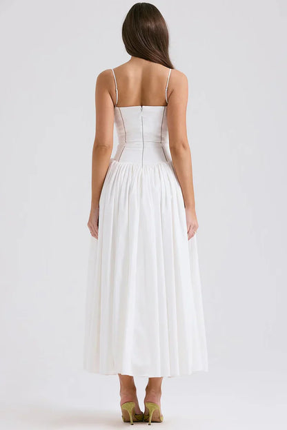 ROBE MIDI NYLA - BLANCHE