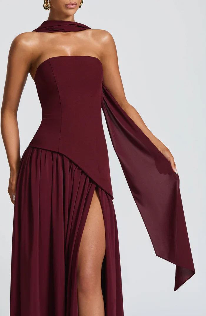 ROBE MAXI MALIYAH - BORDEAUX