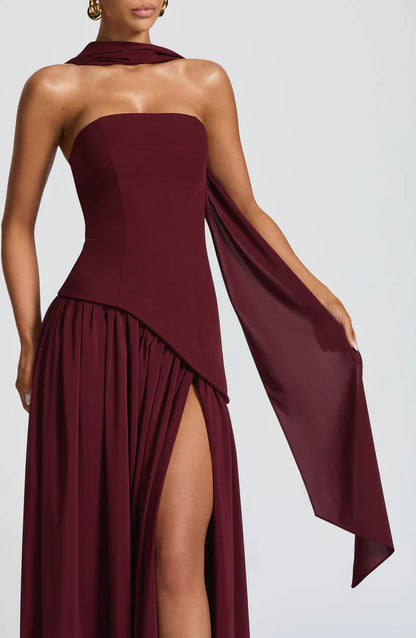 ROBE MAXI MALIYAH - BORDEAUX