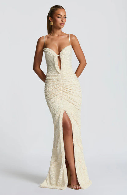 ROBE MAXI LYSANDRA - BLANCHE