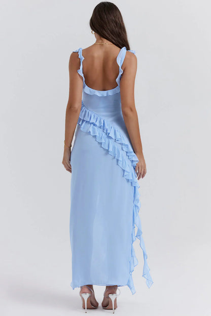 ROBE MIDI IVY - BLEU CLAIR