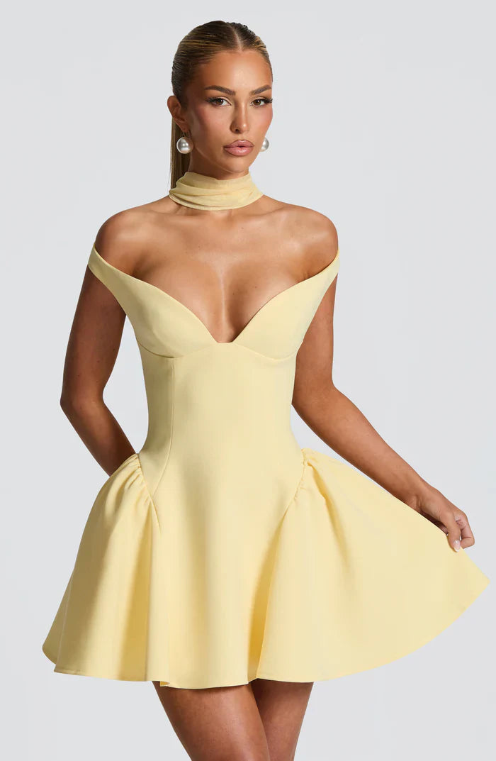 ROBE MINI MARLA - JAUNE 