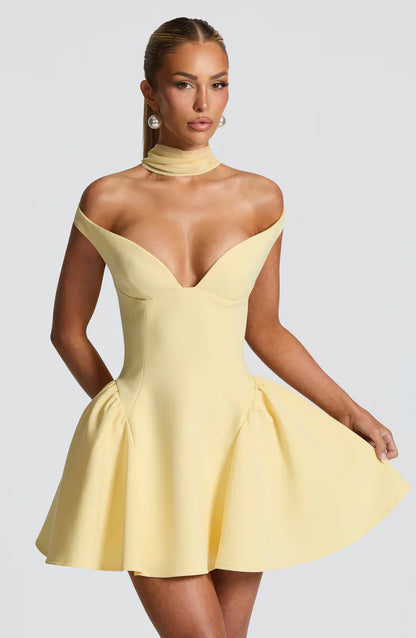 ROBE MINI MARLA - JAUNE 