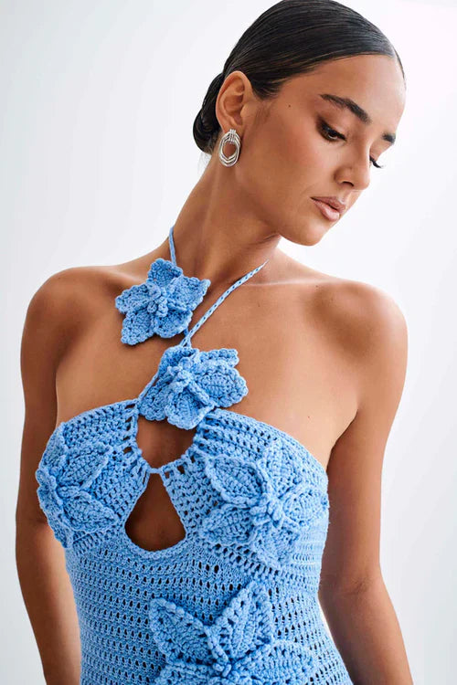 ROBE MAXI MELODY - BLEU