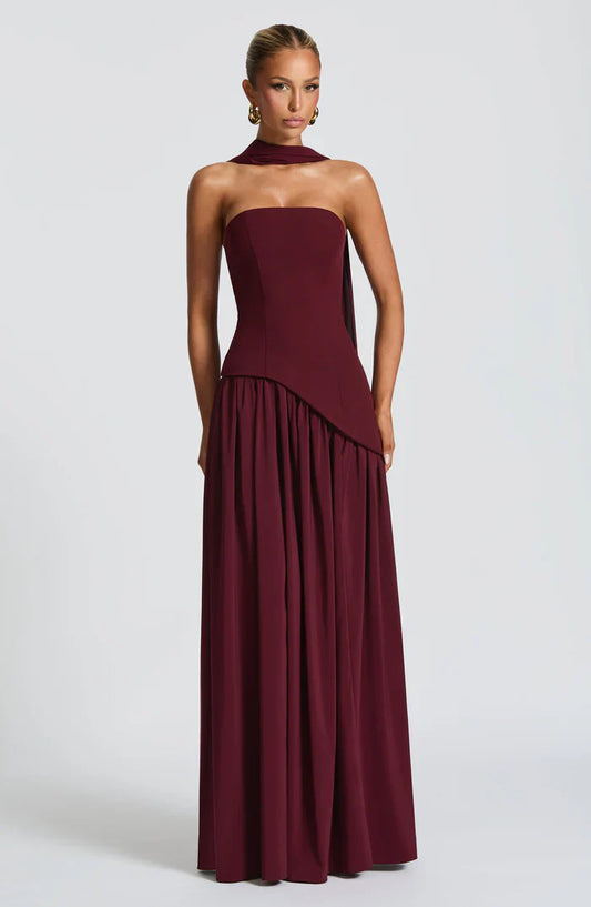 ROBE MAXI MALIYAH - BORDEAUX