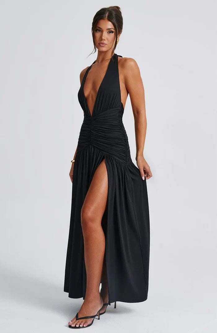 ROBE MAXI MELANIA - NOIRE