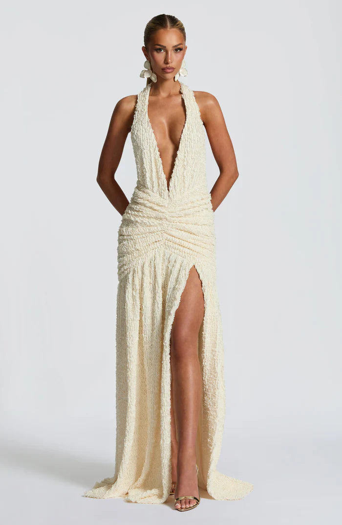 ROBE MAXI MINERVA - CRÈME
